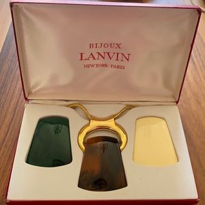 Vintage Lanvin Bijoux Lucite Necklace & Pendants